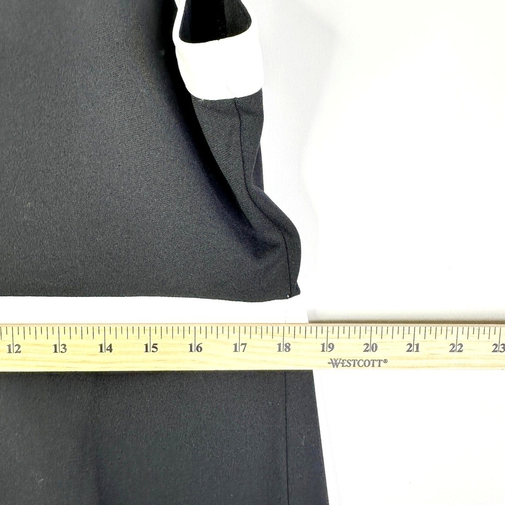 Tommy Hilfiger Dress Women 14 Black White Wrap Sleeveless Midi Corpcore Classic - Picture 7 of 9